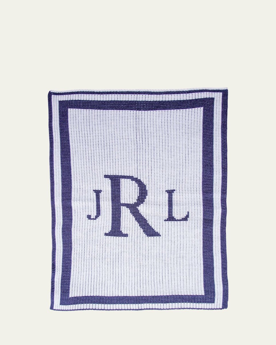 Classic Monogram Stroller Blanket, Personalized